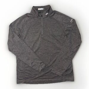 Kjus Men Curve Half-Zip Pullover Golf Performance Size LG 52 Grey Logo